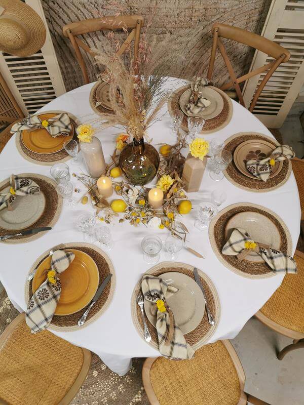 "Georgette" Serviettes de Table en Lin Vintage